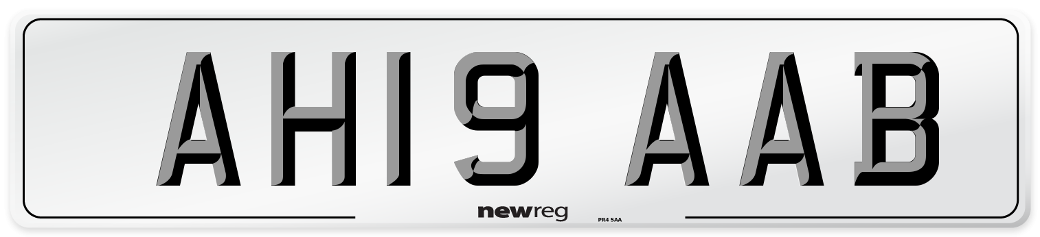 AH19 AAB Number Plate from New Reg